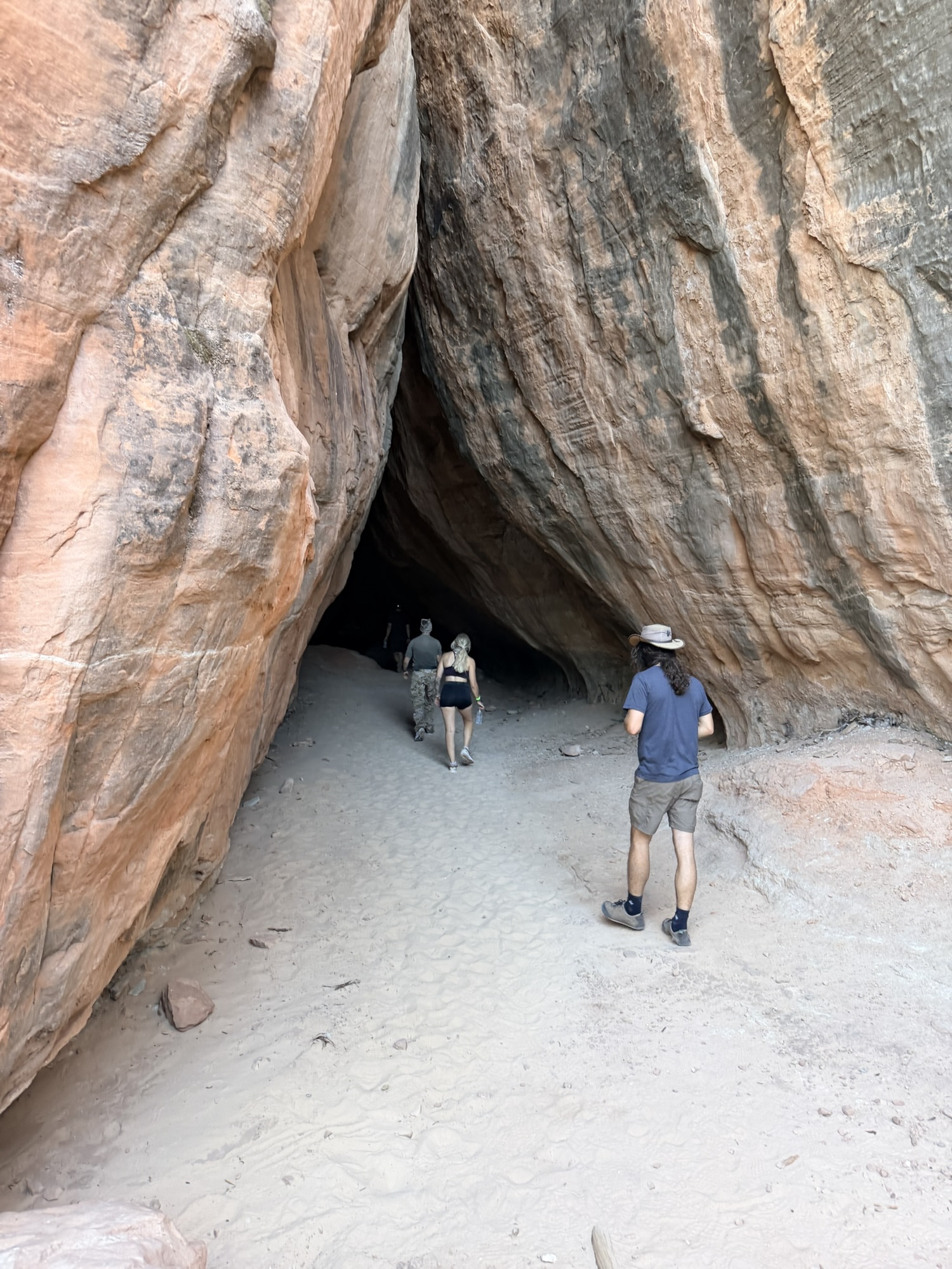 Entering Tusher Tunnel, M&M Trail, Moab