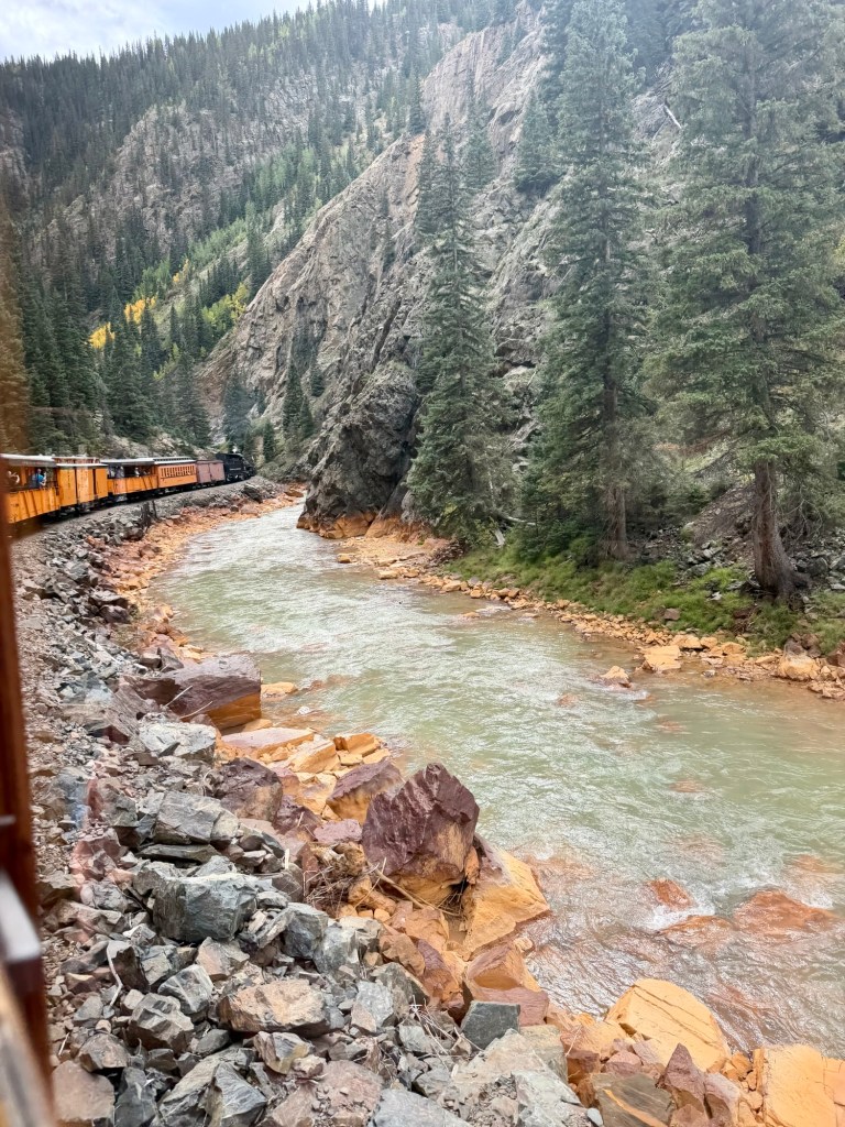 Durango & Silverton RR along side the Animas River