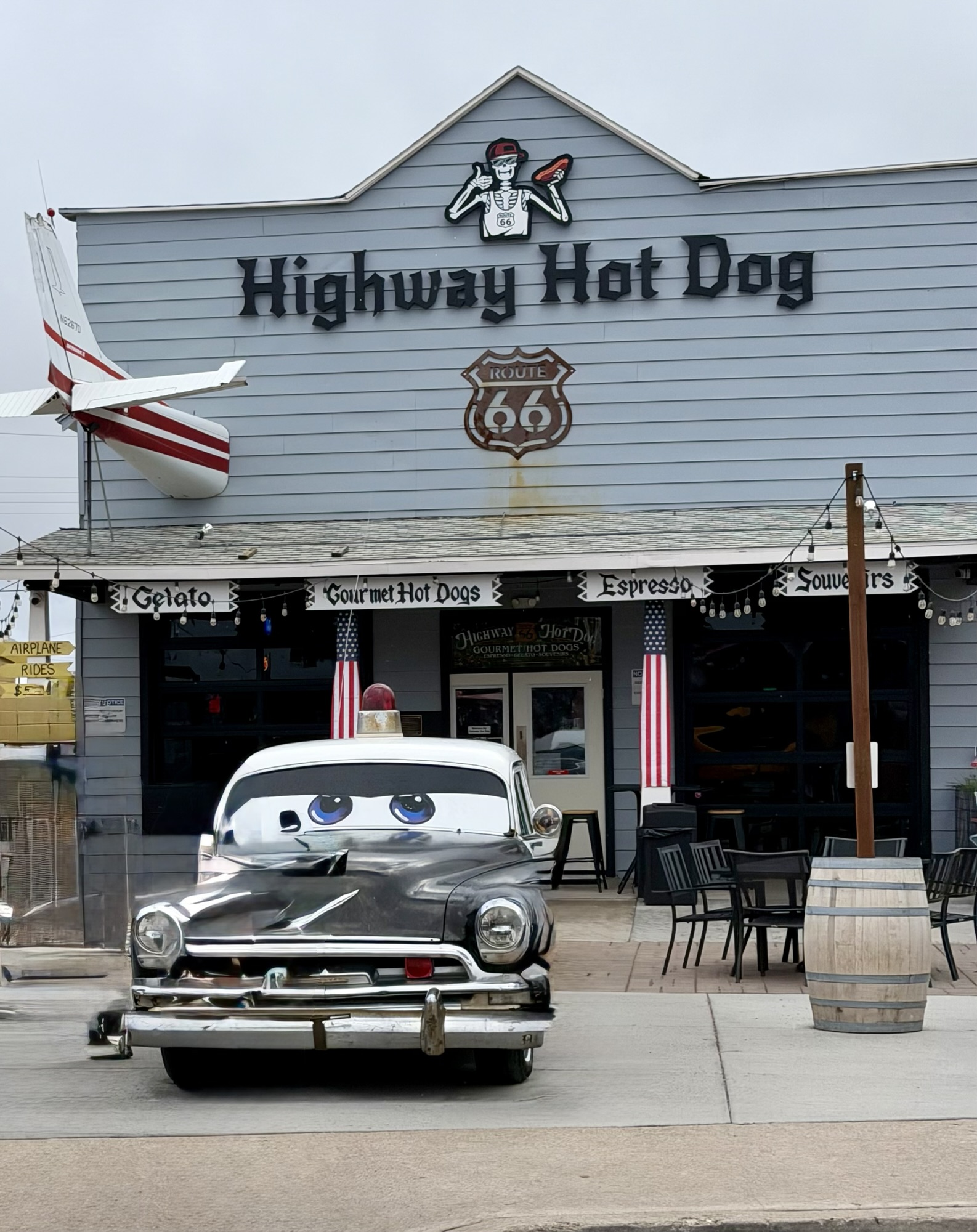 Police replica from “Cars” – Seligman,&nbsp;AZ