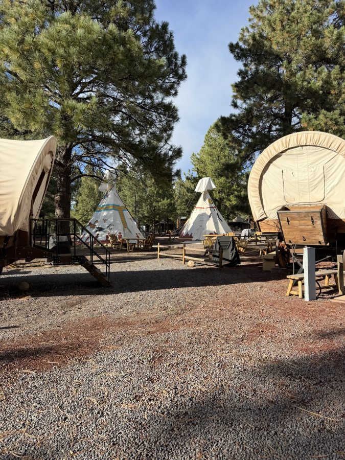 Covered Wagons &Tipi camping options at Williams / Circle Pines KOA Holiday