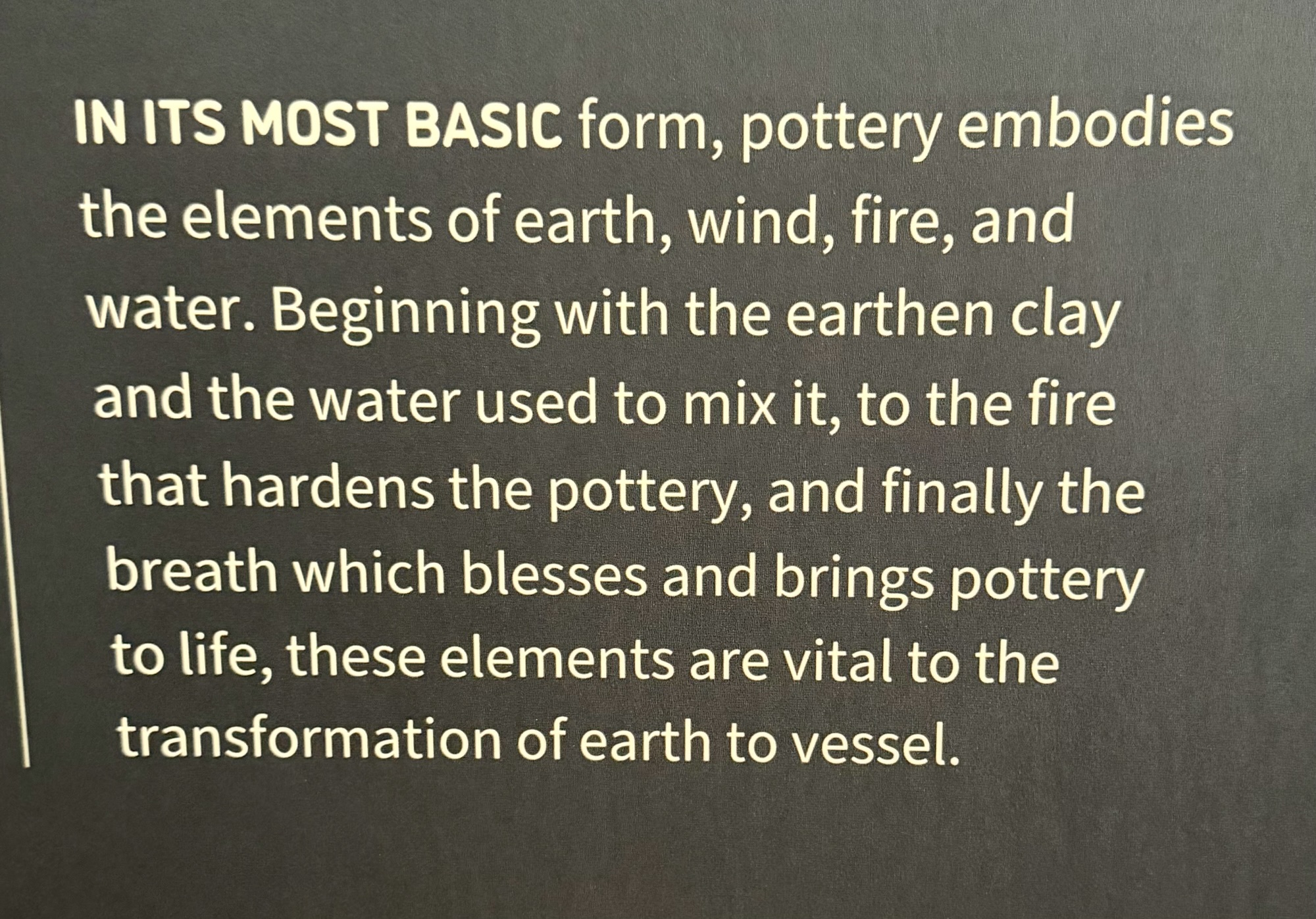 Writing about pottery at the Indian Pueblo Cultural Center