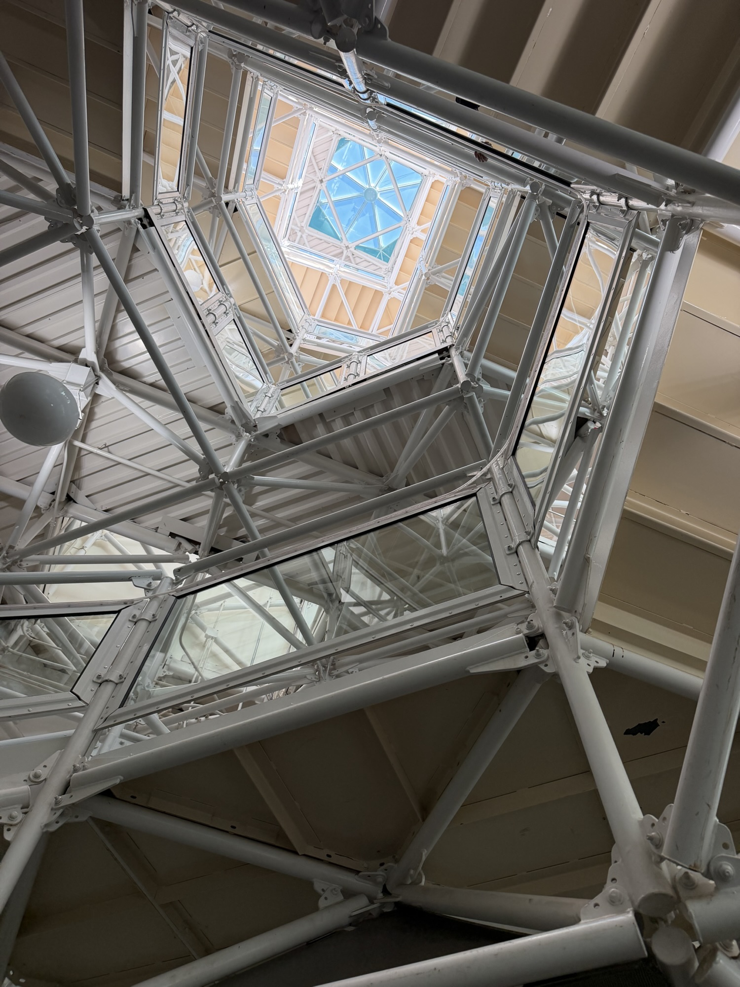 Staircase inside the main area of the BioSphere