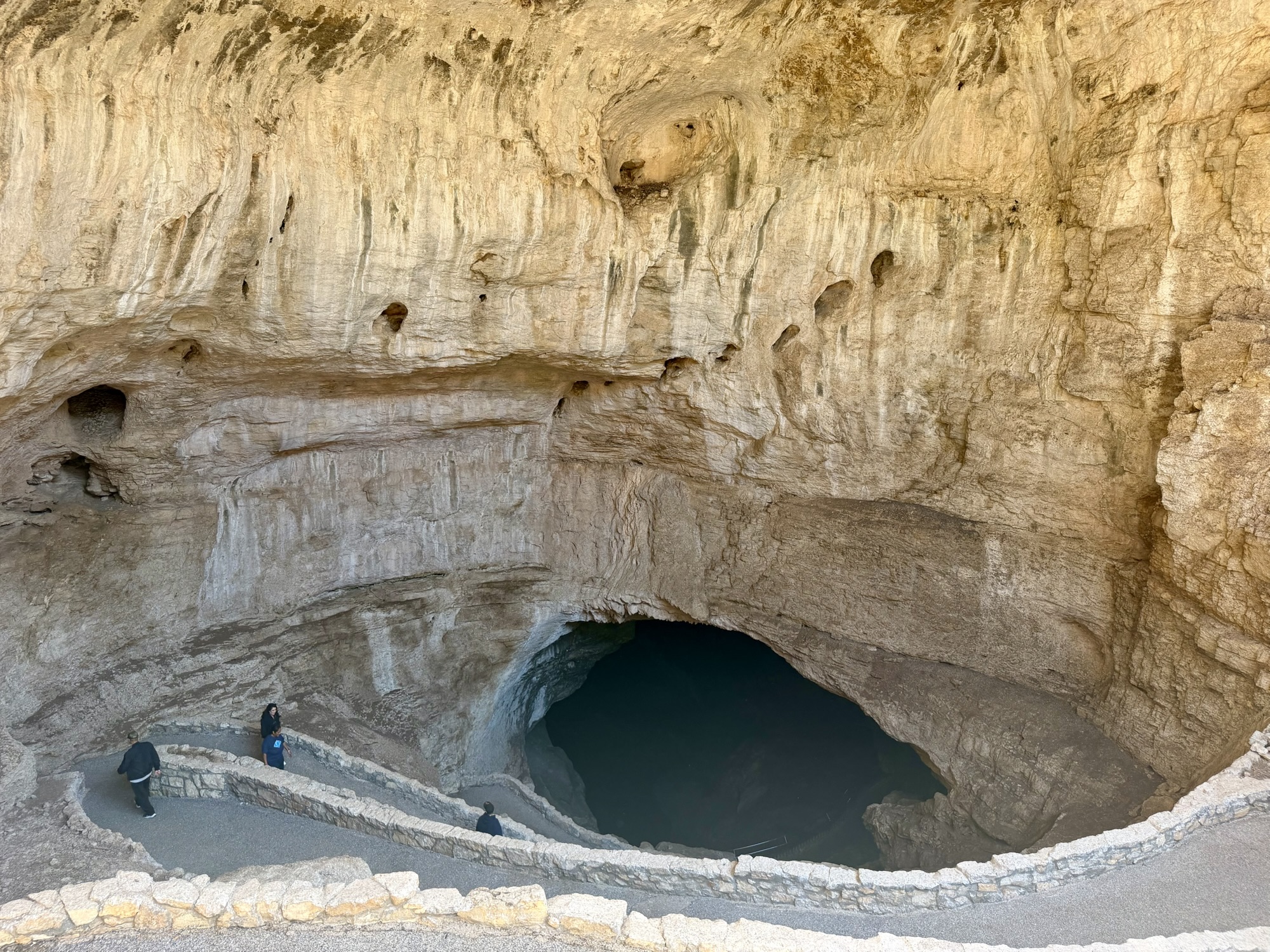 Walking down into the entrance of Carlsbad Cavern